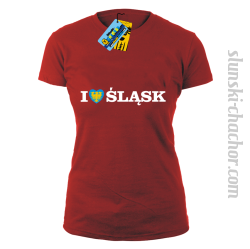 I love śląsk koszulka damska z nadrukiem - red