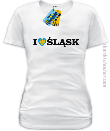I love śląsk koszulka damska z nadrukiem - white