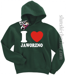 I love Jaworzno bluza dziecięca z nadrukiem - green