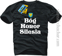 Bog Honor Silesia - koszulka męska z nadrukiem - czarny