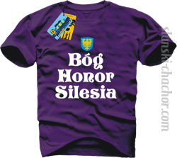 Bog Honor Silesia - koszulka męska z nadrukiem - fioletowy