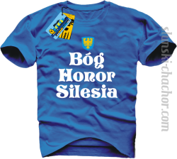 Bog Honor Silesia - koszulka męska z nadrukiem - niebieski