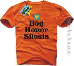 Bog Honor Silesia - koszulka męska z nadrukiem - pomarańczowy