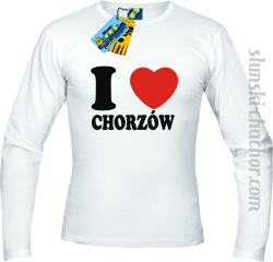 I love Chorzów longsleeve z nadrukiem - white
