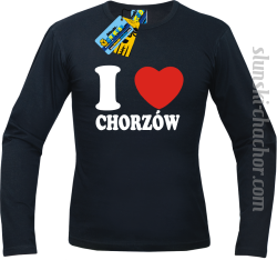 I love Chorzów longsleeve z nadrukiem - black