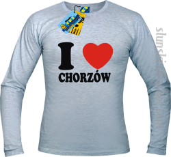 I love Chorzów longsleeve z nadrukiem - ash