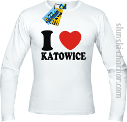 I love Katowice longsleeve z nadrukiem - white