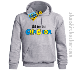 Ślunski chachor bluza męska z nadrukiem - ash