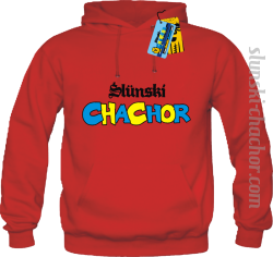 Ślunski chachor bluza męska z nadrukiem - red