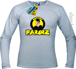 Gryfny farorz longsleeve z nadrukiem - ash