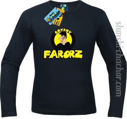 Gryfny farorz longsleeve z nadrukiem - black