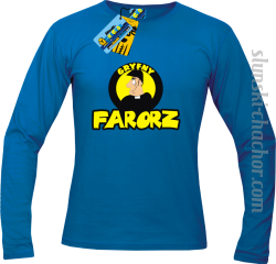 Gryfny farorz longsleeve z nadrukiem - blue