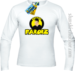 Gryfny farorz longsleeve z nadrukiem - white