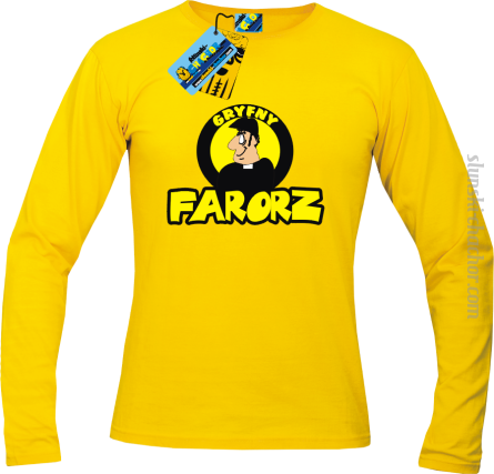 Gryfny farorz longsleeve z nadrukiem - yellow