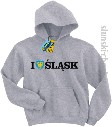 I love śląsk bluza dziecięca z nadrukiem - ash