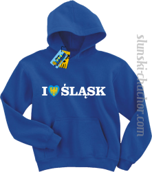 I love śląsk bluza dziecięca z nadrukiem - blue