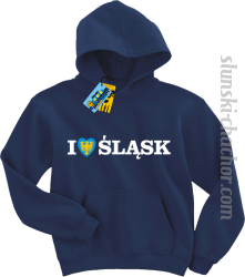 I love śląsk bluza dziecięca z nadrukiem - navy blue