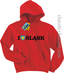 I love śląsk bluza dziecięca z nadrukiem - red