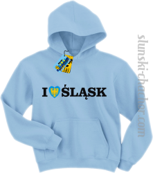 I love śląsk bluza dziecięca z nadrukiem - sky blue