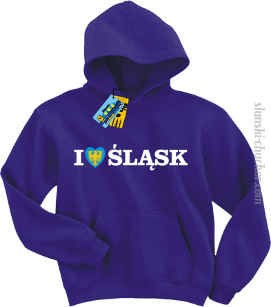 I love śląsk bluza dziecięca z nadrukiem - purple