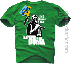 Ino górniczy stan napawo mnie dumą koszulka męska z nadrukiem - green