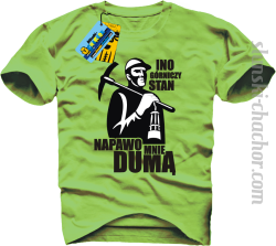 Ino górniczy stan napawo mnie dumą koszulka męska z nadrukiem - light green
