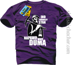 Ino górniczy stan napawo mnie dumą koszulka męska z nadrukiem - purple