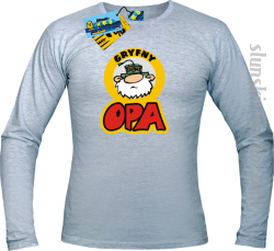 Gryfny opa longsleeve z nadrukiem - ash
