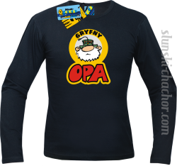 Gryfny opa longsleeve z nadrukiem - black