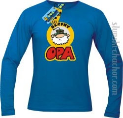 Gryfny opa longsleeve z nadrukiem - blue