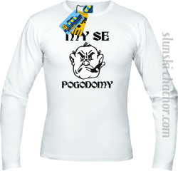 My se pogodomy longsleeve męska z nadrukiem - white