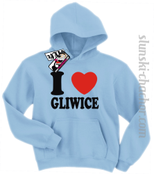 I love Gliwice bluza dziecięca z nadrukiem - sky blue