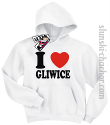 I love Gliwice bluza dziecięca z nadrukiem - white