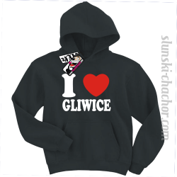 I love Gliwice bluza dziecięca z nadrukiem - black