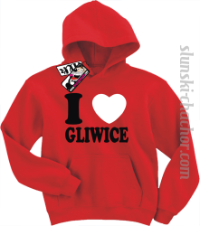 I love Gliwice bluza dziecięca z nadrukiem - red
