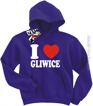 I love Gliwice bluza dziecięca z nadrukiem - purple