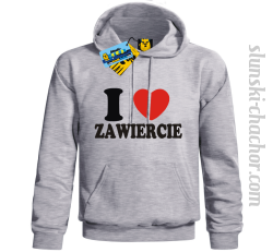 I love Zawiercie bluza męska z nadrukiem - ash