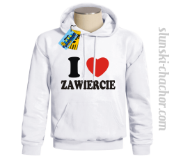 I love Zawiercie bluza męska z nadrukiem - white
