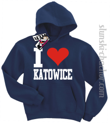 I love Katowice bluza dziecięca z nadrukiem - navy blue