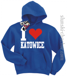 I love Katowice bluza dziecięca z nadrukiem - blue