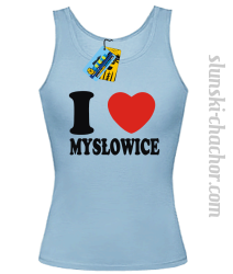 I love Mysłowice - top damski - błękitny