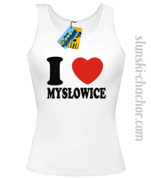 I love Mysłowice - top damski - biały