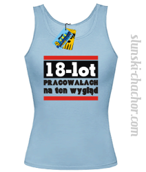 18 lot pracowałach - top damski - niebieski