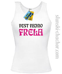 Fest fajno Frela - top damski - biały