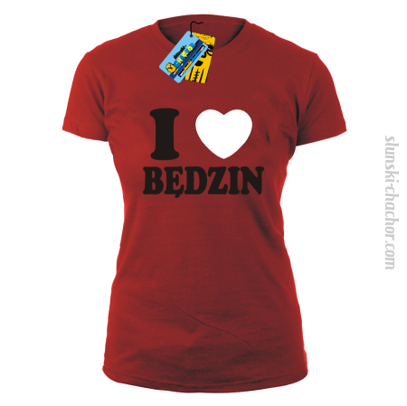 I love Będzin - koszulka damska z nadrukiem 