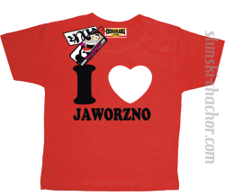 I love Jaworzno koszulka dziecięca z nadrukiem - red