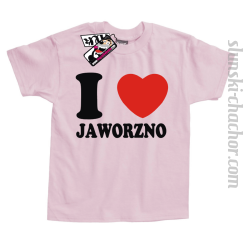 I love Jaworzno koszulka dziecięca z nadrukiem - light pink