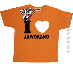 I love Jaworzno koszulka dziecięca z nadrukiem - orange