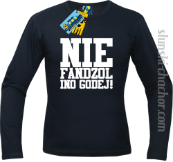 Nie fandzol ino godej longsleeve męska z nadrukiem- black
