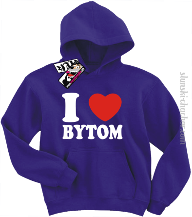 I love Bytom bluza dziecięca z nadrukiem - purple